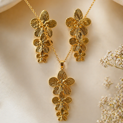 Anti Tarnish  Combo Set with 1 pair of Earring and Necklace