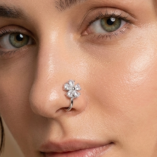Anti Tarnish CZ nose pin