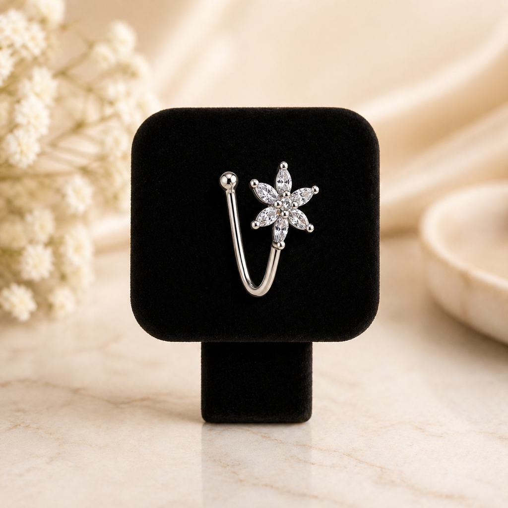 Anti Tarnish CZ nose pin