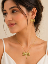 Load image into Gallery viewer, Anti Tarnish  Combo Set with 1 pair of Earring and Necklace