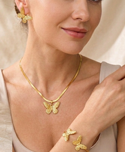 Load image into Gallery viewer, Anti Tarnish Combo Set With 1 Pair of Earring, Bracelet, Necklace and Ring