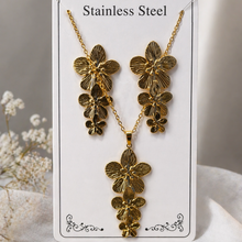 Load image into Gallery viewer, Anti Tarnish  Combo Set with 1 pair of Earring and Necklace